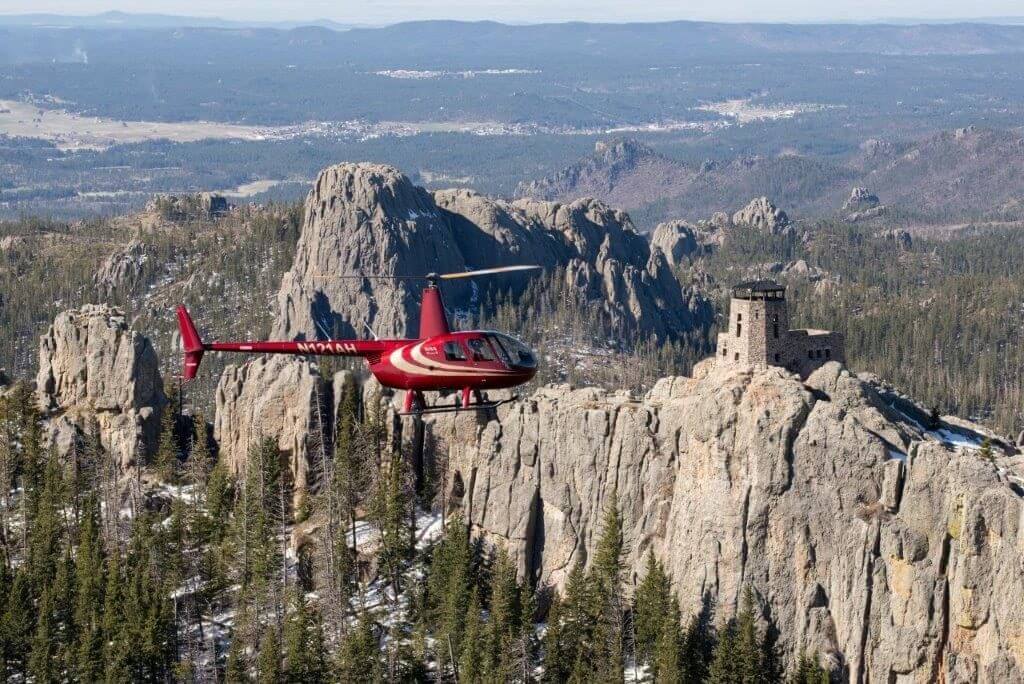 Views from helicopter at black hills