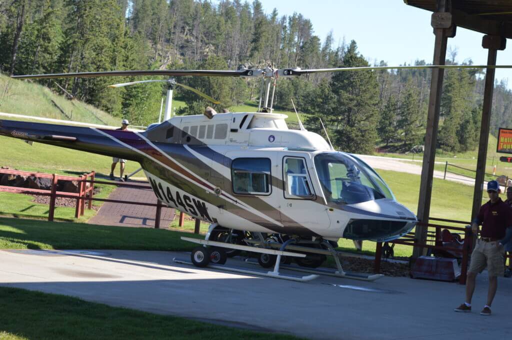 helicopter used by Black Hills Aerial Adventure